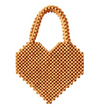 HATI Heart Wood-Beaded Artisan Tote | Handwoven Statement Bag | Justa Sale